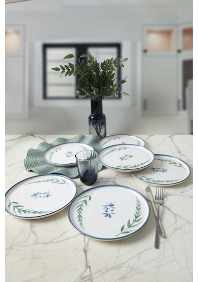 Keramika Daphne Nordic Pasta Tabağı 22 Cm 6 Adet 22923 Çok Renkli