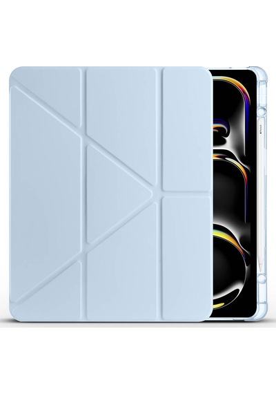 Apple Uyumlu iPad Pro 13 2024 Kılıf Zore Tri Folding Kalem Bölmeli Standlı Kılıf Kapaklı Kılıf