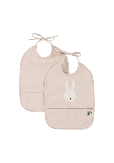 Trixie Mrs.rabbit Sıvı Geçirmez 2'li Kız Bebek Mama Önlüğü Seti 96-326 Pembe