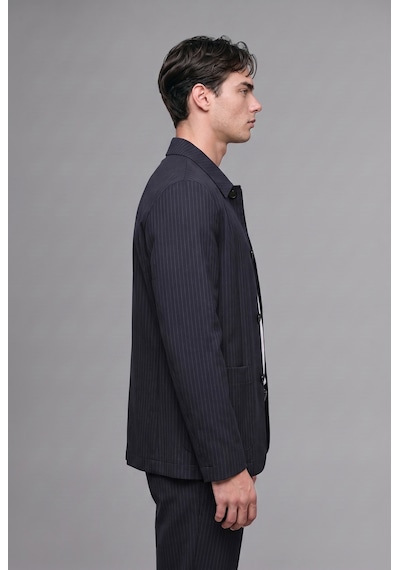 Defacto Regular Fit Polo Yaka Pamuk Astarlı Blazer Ceket G7970ax25wnnv86 Lacivert-nv86