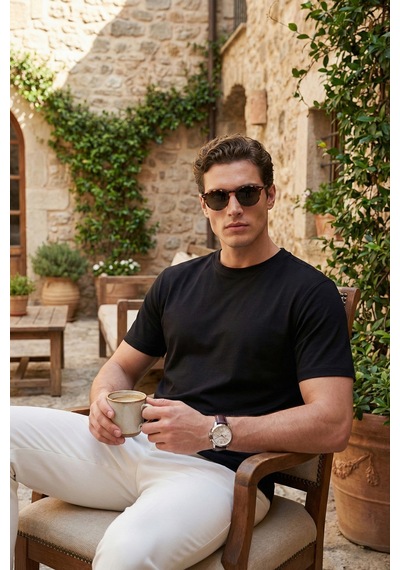 Buratti Erkek T Shirt 5904063 Siyah Siyah