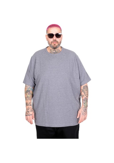 Mode Xl Büyük Beden Waffle Basic T-shirt 20033 Koyu Mavi