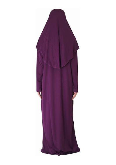 Zehranaz Namaz Elbisesi Mürdüm Fermuarsız Namaz Elbisesi Mürdüm