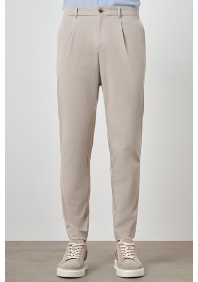 Morven Erkek Taş Trend Slim Fit Tam Lastik Pantolon 25ms003038870 Taş