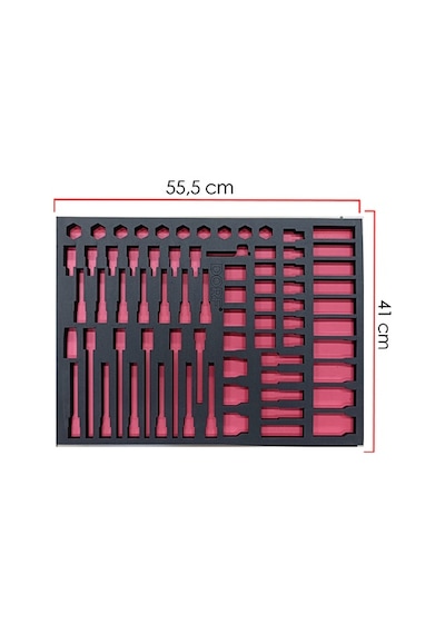 Dorf Takım Arabası İçin Boş Eva Havalı, Torx Uzun Twist Lokma 72 Ad Bölmeli 55,5cm X 41 Cm