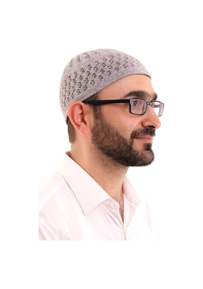 Kışlık Kadife Takke - Gri (554322604)