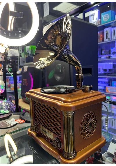 Nostalji Gramafon Radyo,bluetooth Özellikli Nostaljik Radyo Büyük Boy