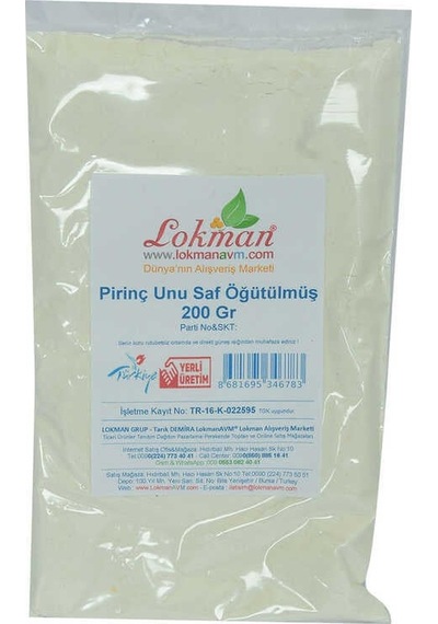 Pirinç Unu Saf Öğütülmüş 200 Gr Paket Diğer