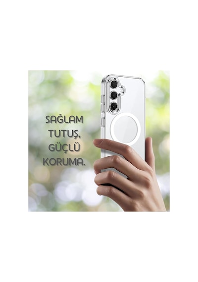 Samsung Galaxy Uyumlu A16 Şeffaf Magsafe Kılıf Mtl Safe