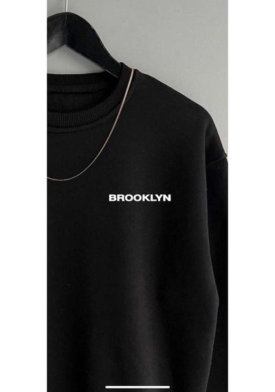 Startmore Unisex Brooklyn Yazılı Siyah Siyah