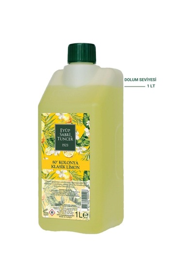 Eyüp Sabri Tuncer 80 Derece Klasik Limon Kolonyası Bidon Kilitli Kapak 1 L