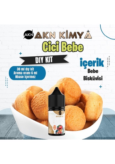 Cici Bebe Dıy Kit Bebe Bisküvisi Gıda Aroması %20 Oranda Aroma İçerir Hazır Değildir 30 Ml