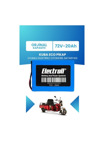 Kuba Eco Pikap Uyumlu Batarya Lifepo4 72v 20ah