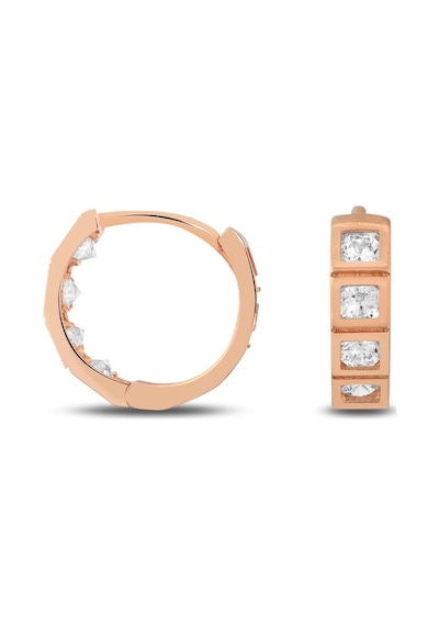 Rose Gold Taşlı Kadın Küpe