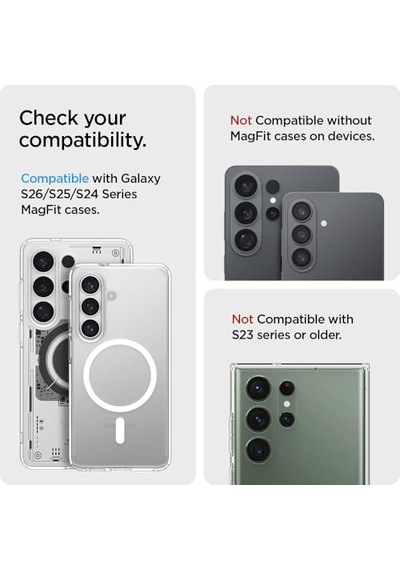 Magsafe & Magnet Destekli Cüzdan Ultra Hybrid Mag Fit 3 Kartlık Şeffaf - Afa09206 Spigen Tr li