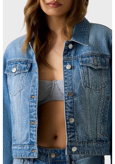 Guess Bayan Ceket W6gn1 4d0971 Kepr Mavi Mavi
