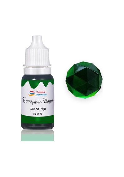 Epoksi Reçine Transparan Boya Pigment Şeffaf Epoksi Boyası 20 Ml Zümrüt Yeşil - 8520
