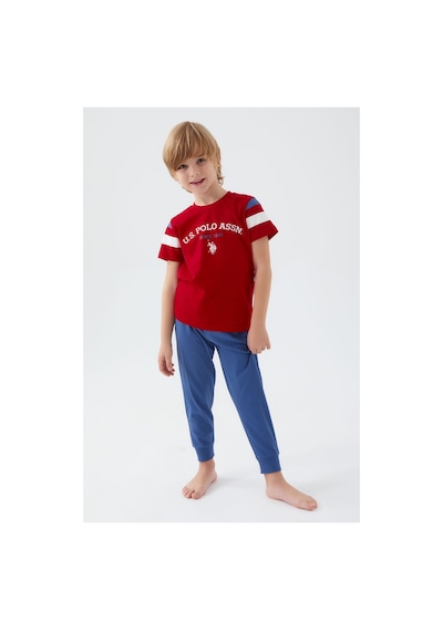U.S. Polo Assn. U.s. Polo Assn. Intense Krem Erkek Çocuk Kısa Kol Pijama Takım