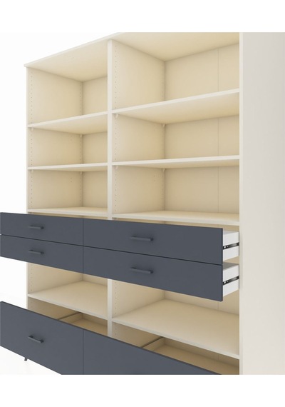 Kronos Gardrop 8 Raflı 6 Çekmeceli 176x59x221 Aytaşı-aytaşı/antrasit Aytaşı/antrasit