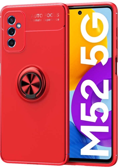 Zore Galaxy Uyumlu M52 Kılıf Ravel Silikon Kapak - Kırmızı Kirmizi