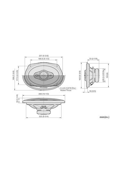 Pioneer Ts-a6971f A Serisi 600 Watt Maksimum 100w Rms 6x9 Oto Hoparlör