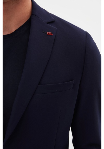 Twn Slim Fit Lacivert Düz Kumaş Ceket 4ec04e301464m Lacivert