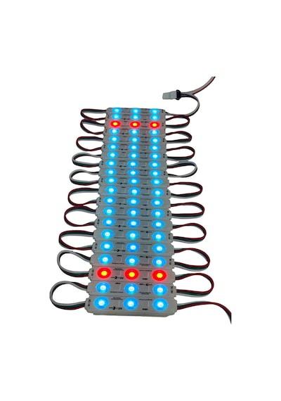 Samsung Rgb Led 3'lü Modül Ws2811 Bireysel Adreslenebilir Işık 5050 Smd Dc 12v Su Geçirmez Ip65 Mağaza Pencere Vitrin Yapışkanlı RGB