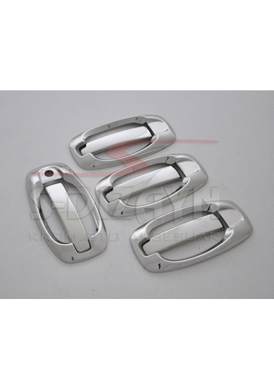 S-Dizayn Opel Combo D Krom Kapı Kolu 4 Kapı 8 Prç 2011-2018 Çerçeveli-Set