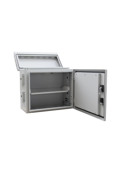 7U 19" 250Mm Outdoor Mobese Direk Tipi Rack Kabinet Çift Cidarlı
