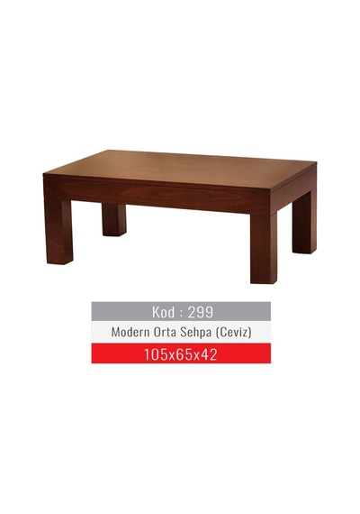 Masifart Modern Orta Sehpa Ceviz Ipek Mat