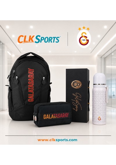 Galatasaray Fermuar Detaylı Sırt Çantası , Kalem Çantası , Özel Kutusunda Termos Matara Set 693989