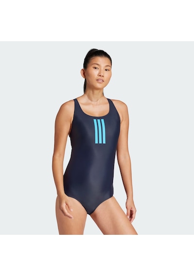 Adidas Padded 3-stripes Closed-back Kadın Mayo Jh3320 Lacivert