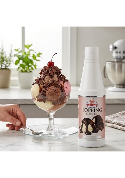 Ovalette Topping 4 Lü Sos Seti Çilek, Karamel, Çikolata Ve Frambuaz 1 Kg Waffle, Pancake Ve Tatlı Sunumları İçin Profesyonel Sos Seti
