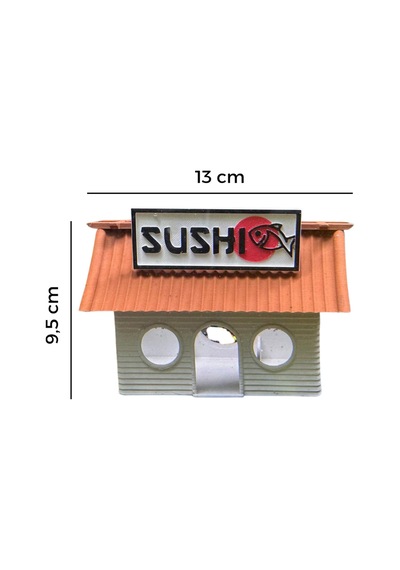 Sushi Evi - Akvaryum Dekoru - Kahverengi