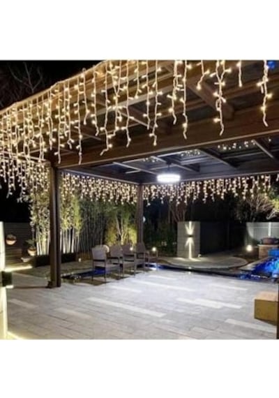 Kuzey 4 Metre Gün Işığı Saçak Perde Led Işık 16 Dallı 70 Cm 50 Cm 35 Cm Dir Eklemeli Perde Işık Saçak Led G Diğer