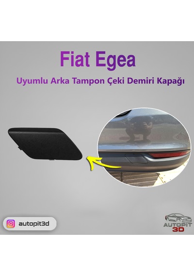 Fiat Egea Uyumlu Arka Tampon Çeki Demiri Kapağı