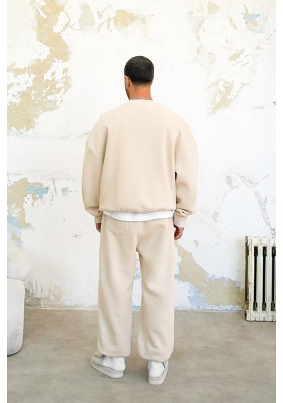 Krem Cozy Basic Oversize Sweat Krem