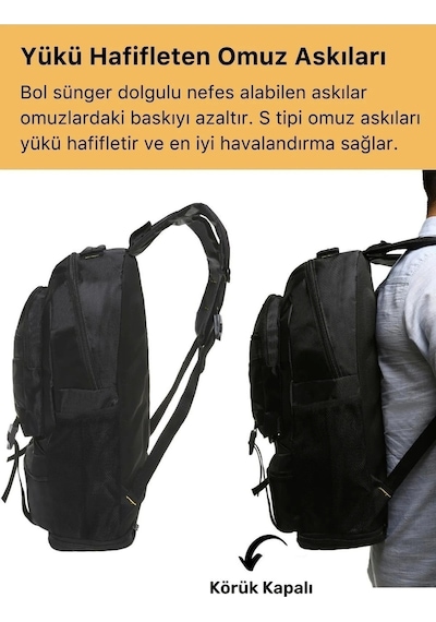 Büyük Boy Ortopedik & Terletmeyen Konfor Modeli Çok Gözlü Bölmeli Lise Ortaokul Okul Sırt Çantası Çok Renkli