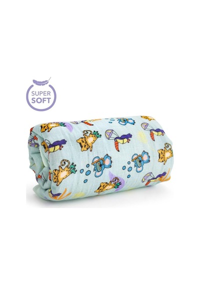 Milk Moo Soft Cuddles Milk&amp Moo Müslin Battaniye Elyaf Dolgulu Jungle Friends Çok Renkli