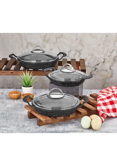 Iron Döküm Granit Sahan Set Çok Renkli