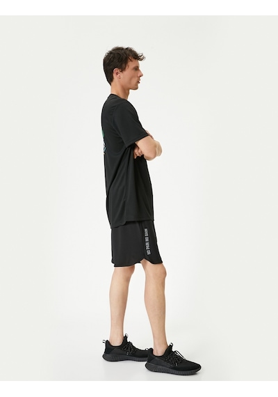 Koton Spor Şort Beli Bağcıklı Cep Detaylı Slogan Baskılı Siyah 4sam40049nk Siyah Koton Spor Şort Beli Bağcıklı Cep Detaylı Slogan Baskılı Siyah 4sam40049nk Siyah