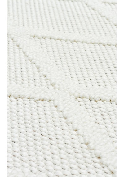 Bespoky Cozy 4 Cream Geometrik Modern Salon Halısı