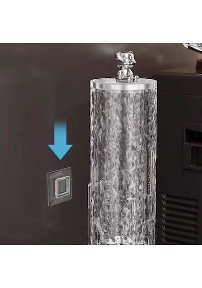 Ayt Sunup Sn-27110 Kendinden Yapışkanlı Plastik Karton Bardak Dispenseri Su Sebili Kahve Makinası Yanı Bardaklık Gri