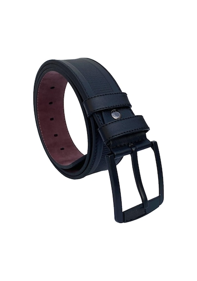 Süzer Deri Siyah Suni Deri Ortası Desenli Model 4.5 Genişlik Unisex Spor Kemer - 4500-88 Siyah