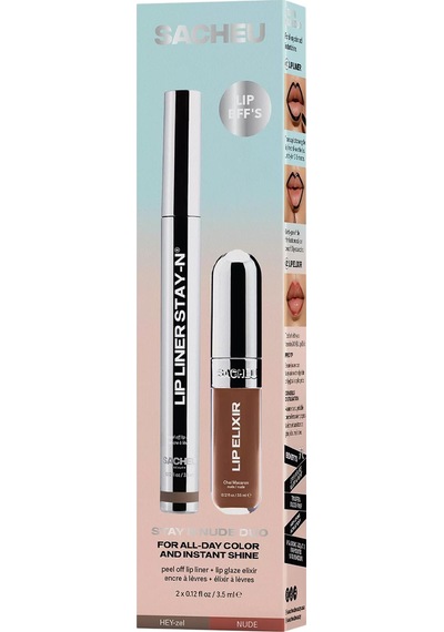 Sacheu Stay-n Nude Duo Uzun Süre Kalıcı Dudak Şekillendirme Ve Parlaklık Seti 2x3.5ml Set