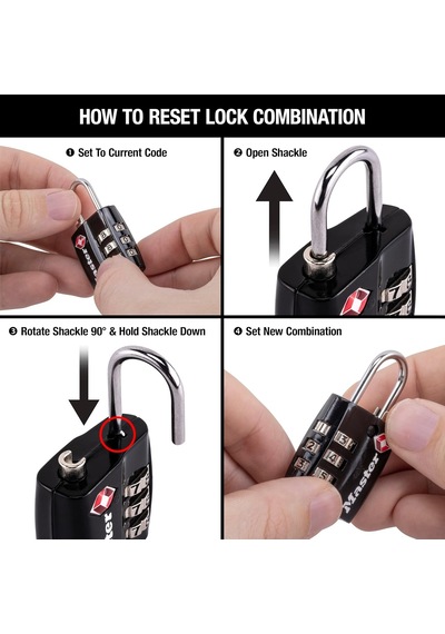 Master Lock Siyah Tsa Onaylı Geniş Kilit Gövdeli Ve İnce, Dayanık Diğer