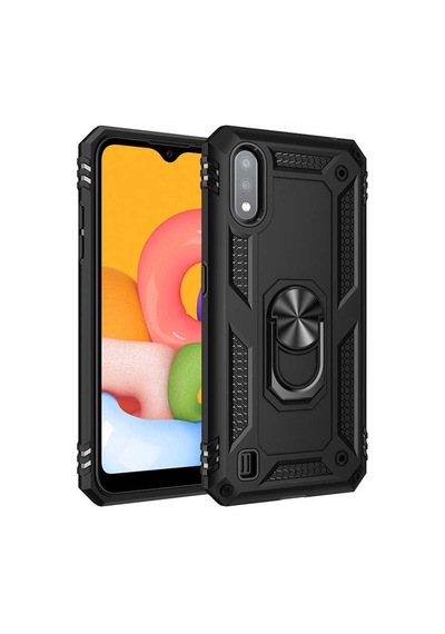 Samsung Uyumlu Galaxy A01 Kılıf Zore Vega Kapak-Siyah