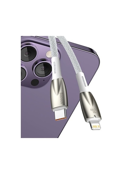 Baseus Glimmer Series 20w 100 Cm Type-c To Lightning Şarj Kablosu Beyaz