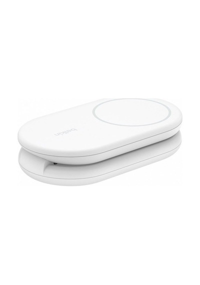 Belkin WIZ028VFWH Qi2 15 W 2 İn1 Manyetik Katlanabilir Kablosuz Şarj Cihazı Beyaz