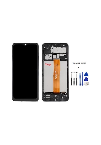 Samsung Galaxy M12 - Sm-m127 Uyumlu Lcd Ekran Dokunmatik Servis Çıtalı + Tamir Seti